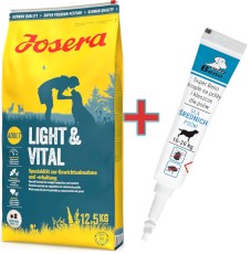 JOSERA LIGHT / VITAL Adult Karma Dietetyczna 12,5kg + Krople na KLESZCZE GRATIS !!