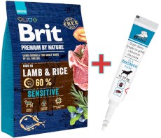 BRIT Premium by Nature Lamb / Rice Sensitive 8kg + Krople na KLESZCZE GRATIS !!