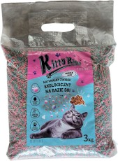 KITTY KISS Żwirek sojowy zbrylający Guma balonowa 3kg