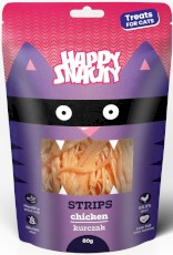 HAPPY SNACKY Treats Paski z Kurczaka dla kota 80g