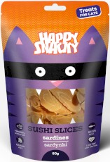 HAPPY SNACKY Treats Plasterki Sushi z Sardynki dla kota 80g