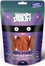 HAPPY SNACKY Treats Mini Paski z Kaczki z Kocimiętką dla kota 80g