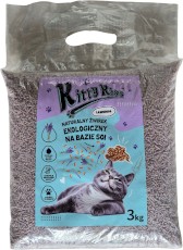 KITTY KISS Żwirek sojowy zbrylający Lawenda 3kg