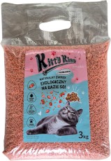KITTY KISS Żwirek sojowy zbrylający Truskawka 3kg