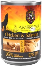 AMBROSIA Dog Adult Fresh Chicken / Salmon Kurczak i Łosoś bez zbóż 400g