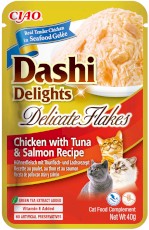 INABA Cat Dashi Delights Kawałki Kurczaka z Tuńczykiem i Łososiem w galaretce 40g