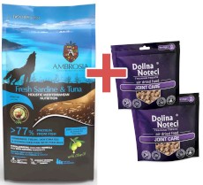 AMBROSIA Dog Adult Mediterranean Fresh Sardine / Tuna Świeże Ryby 5kg + GRATIS DOLINA NOTECI