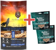 AMBROSIA Dog Adult Lamb / Fresh Salmon Jagnięcina i Świeży Łosoś 12kg + GRATIS DOLINA NOTECI