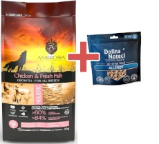 AMBROSIA Dog Puppy Growth Chicken / Fresh Fish Kurczak i Świeża Ryba 2kg + GRATIS DOLINA NOTECI