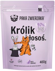 PAKA ZWIERZAKA Królik i Łosoś M bez zbóż dla kotów 400g