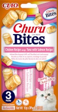INABA Cat Churu Bites Chicken Tuna Salmon Łosoś 3x10g