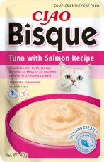 INABA Cat Ciao Bisque Tuńczyk i Łosoś Zupa kremowa 40g