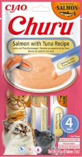 INABA Cat Churu Salmon Tuna Łosoś Tuńczyk 4x14g