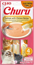 INABA Cat Churu Salmon Chicken Łosoś Kurczak 4x14g