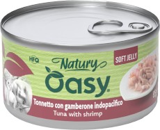 OASY Cat Natury Soft Jelly Tuńczyk Krewetki w galaretce Puszka 85g