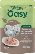 OASY Cat Natury Soft Jelly Tuńczyk z Małżami w galaretce Saszetka 70g