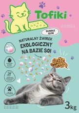 TOFIKI Żwirek sojowy zbrylający Guma balonowa 3kg