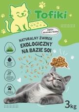 TOFIKI Żwirek sojowy zbrylający Trawa 3kg