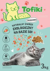 TOFIKI Żwirek sojowy zbrylający Truskawka 3kg