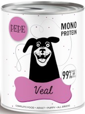 PAKA ZWIERZAKA PEPE Mono Protein Veal Cielęcina 800g