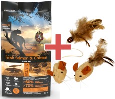 AMBROSIA Cat Adult / Sterilized Fresh Salmon / Chicken Świeży Łosoś i Kurczak 1,5kg + MYSZKI GRATIS!