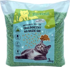 TOFIKI Żwirek sojowy zbrylający Trawa 3kg