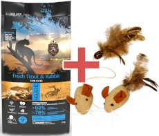 AMBROSIA Cat Senior / Adult Sterilized Light Fresh Trout / Rabbit Świeży Pstrąg i Królik 5kg + MYSZKI GRATIS!