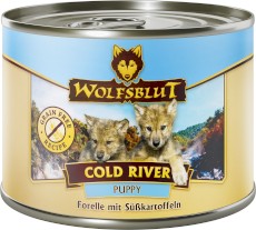 WOLFSBLUT Cold River Puppy Pstrąg i Bataty 200g