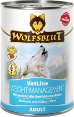 WOLFSBLUT VetLine Weight Management Indyk i Bataty 395g