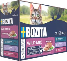 BOZITA Mousse Wild Mix Mus bez zbóż dla kota 12x85g