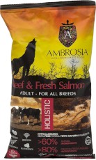 AMBROSIA Dog Adult Beef / Fresh Salmon Wołowina i Świeży Łosoś 100g
