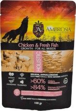 AMBROSIA Dog Puppy Growth Chicken / Fresh Fish Kurczak i Świeża Ryba 100g ⬛⬛BLACKWEEK⬛⬛