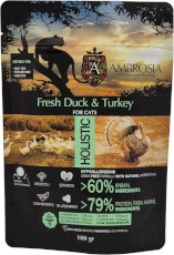 AMBROSIA Cat Adult Sterilized Light Fresh Duck / Turkey Świeża Kaczka i Indyk 100g ⬛⬛BLACKWEEK⬛⬛