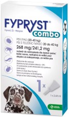FYPRYST Combo Psy 20-40kg Krople na kleszcze pchły 1szt.