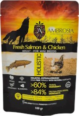 AMBROSIA Dog Adult Mini Fresh Salmon / Chicken Świeży Łosoś i Kurczak 100g ⬛⬛BLACKWEEK⬛⬛