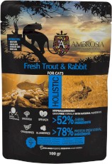 AMBROSIA Cat Senior / Adult Sterilized Light Fresh Trout / Rabbit Świeży Pstrąg i Królik 100g ⬛⬛BLACKWEEK⬛⬛