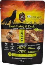 AMBROSIA Dog Adult Fresh Turkey / Duck Świeży Indyk i Kaczka 100g ⬛⬛BLACKWEEK⬛⬛