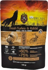 AMBROSIA Dog Adult Sensitive Fresh Turkey / Rabbit Świeży Indyk i Królik 100g ⬛⬛BLACKWEEK⬛⬛