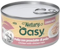 OASY Cat Natury Cooking Brooth Kurczak Szynka w bulionie Puszka 85g