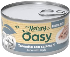 OASY Cat Natury Cooking Brooth Tuńczyk Kalmary w bulionie Puszka 85g