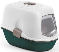 STEFANPLAST Furba Top Chic Kuweta zamknięta z sitkiem Biało-Zielona