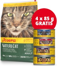 JOSERA Cat NATURECAT Adult Łosoś Bez Zbóż 10kg + 4 Puszki GRATIS!