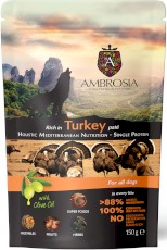 AMBROSIA Dog Mediterranean Turkey Paté Indyk Saszetka 150g