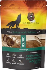 AMBROSIA Dog Senior Turkey / Salmon Paté Indyk i Łosoś 150g