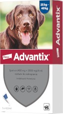 ADVANTIX Krople dla psa na kleszcze pchły XL 25-40kg 1szt.