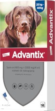 ADVANTIX Krople dla psa na kleszcze pchły XL 25-40kg 4szt.