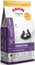 ARION Original Sensitive Adult Large Lamb 12kg+3kg GRATIS