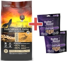 AMBROSIA Dog Adult Mini Sensitive Fresh Salmon / Rabbit Świeży Łosoś i Królik 5kg + GRATIS DOLINA NOTECI