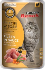 SUPER BENEK Filiecki w sosie na parze Indyk z Rokitnikiem bez zbóż 85g