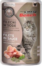 SUPER BENEK Filiecki w sosie na parze Kurczak z Pomidorami bez zbóż 85g